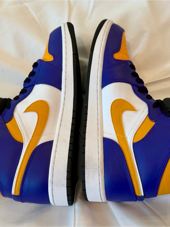 Nike Other - Nike Men's High-Top Sneakers - Purple/Yellow/White